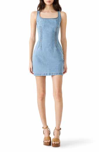 Noelle Sleeveless Stretch Denim Minidress