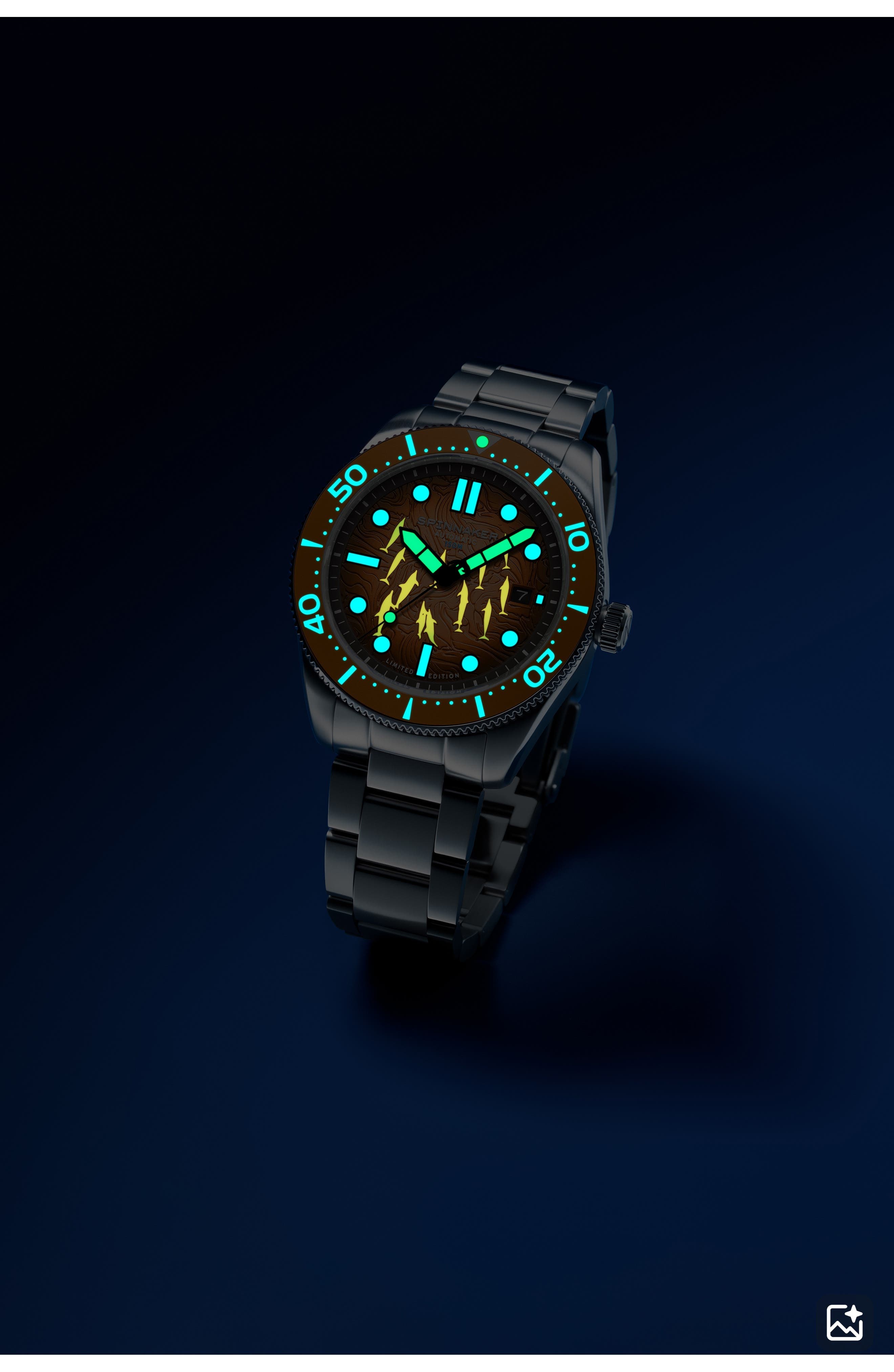SPINNAKER x Dolphin Project Croft Midsize Automatic Sunrise Splash
