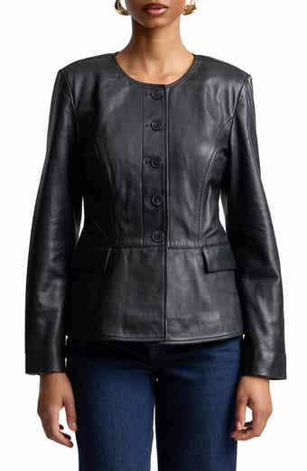 Peplum Leather Jacket