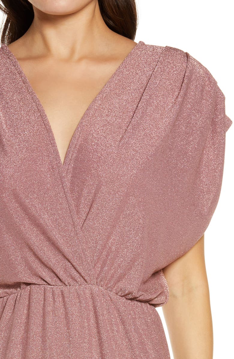 Fraiche by J Metallic Knit Sleeveless Maxi Dress, Alternate, color, Mauve