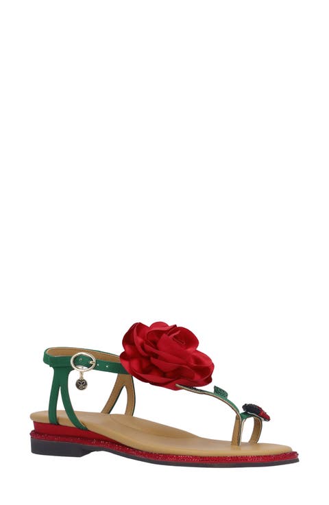 Rozee Satin Rose Sandal