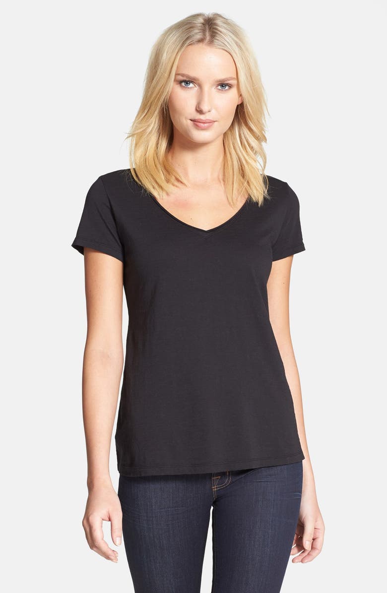 Eileen Fisher V-NECK S/S TEE, Main, color, 