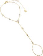 BY ADINA EDEN CZ Multi Shape Bezel Hand Chain Bracelet