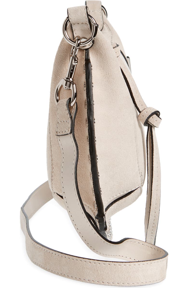 Isabel Marant Oskan Moon Suede Crossbody Bag, Alternate, color,