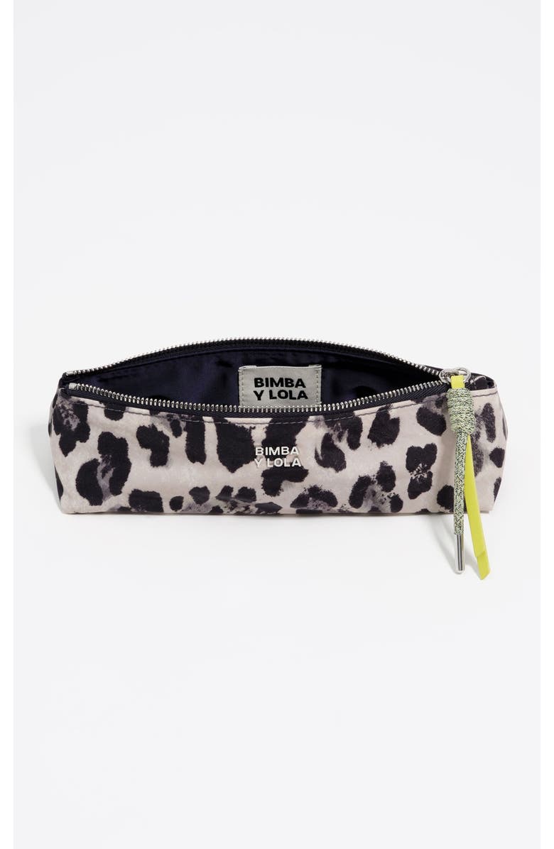 Bimba y Lola Gray Leopard Print Nylon Case, Alternate, color, Leopard Grey