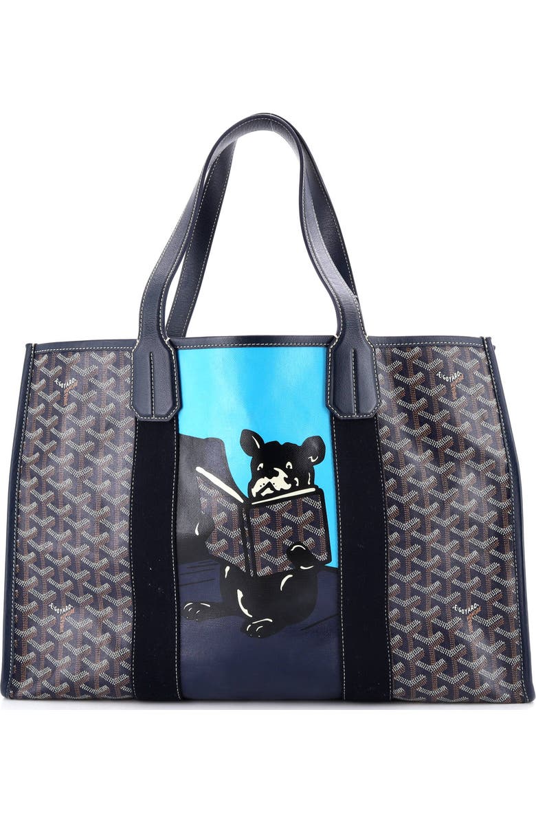 Pre-Owned Goyard Villette Tote Printed Coated Canvas MM, Main, color, Blue