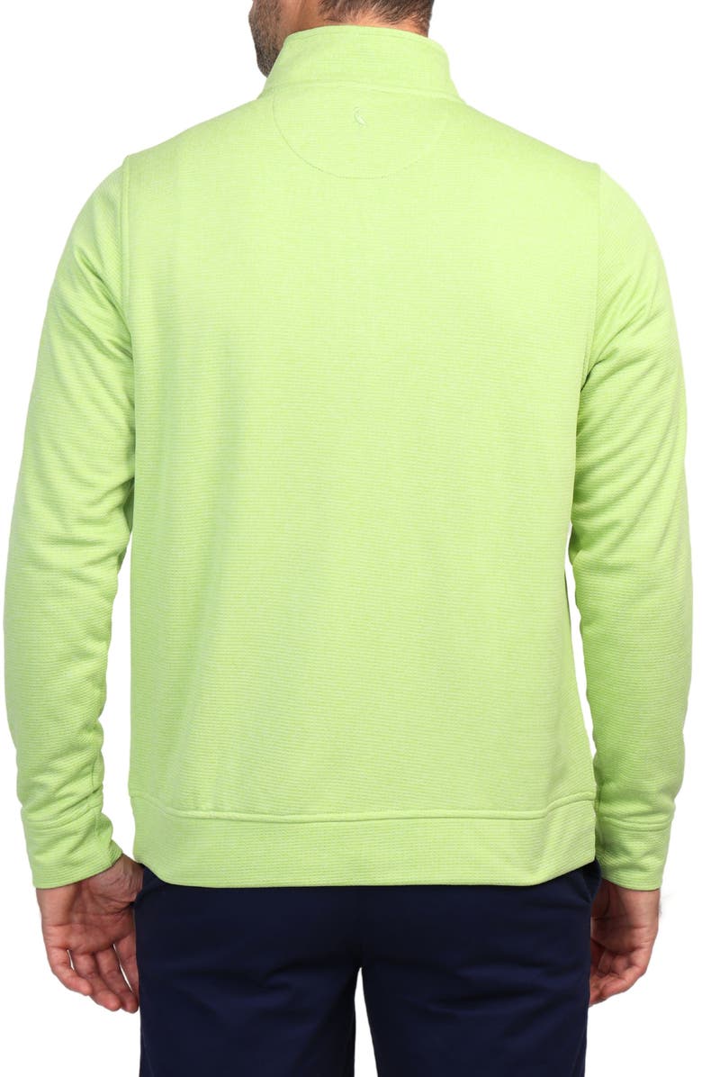 TailorByrd Luxe Performance Golf Fleece Quarter Zip Pullover, Alternate, color, Avocado