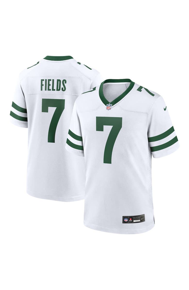 Nike Men's Nike Justin Fields Legacy White New York Jets Game Jersey, Alternate, color, White