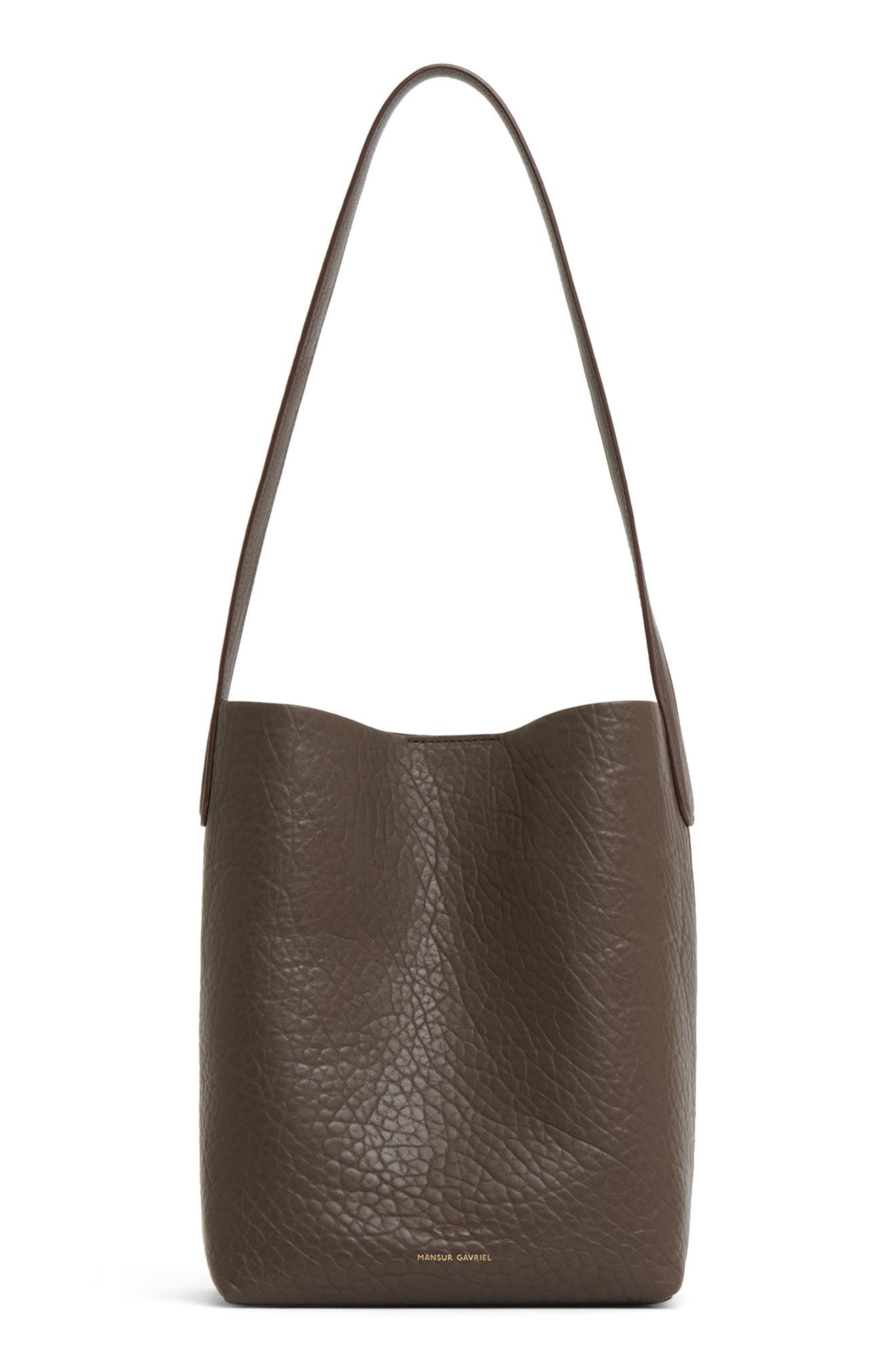Mansur Gavriel Small Everyday Cabas Leather Tote, Main, color, Ebony