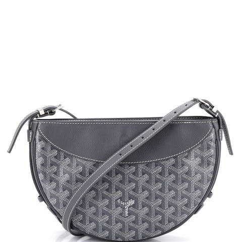 Hirondelle Shoulder Bag Coated Canvas and Leather