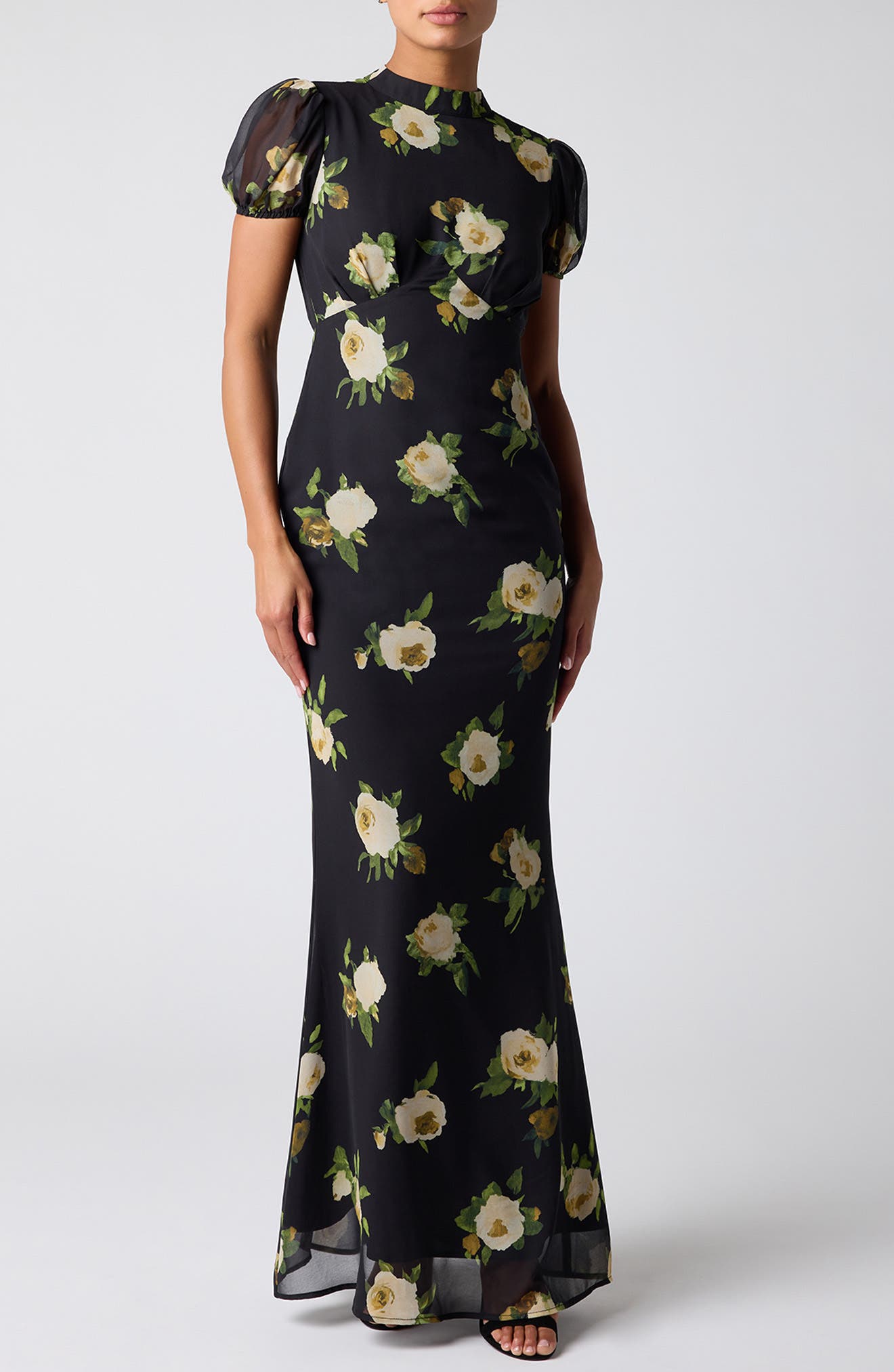 selected BLACK / GOLD FLORAL