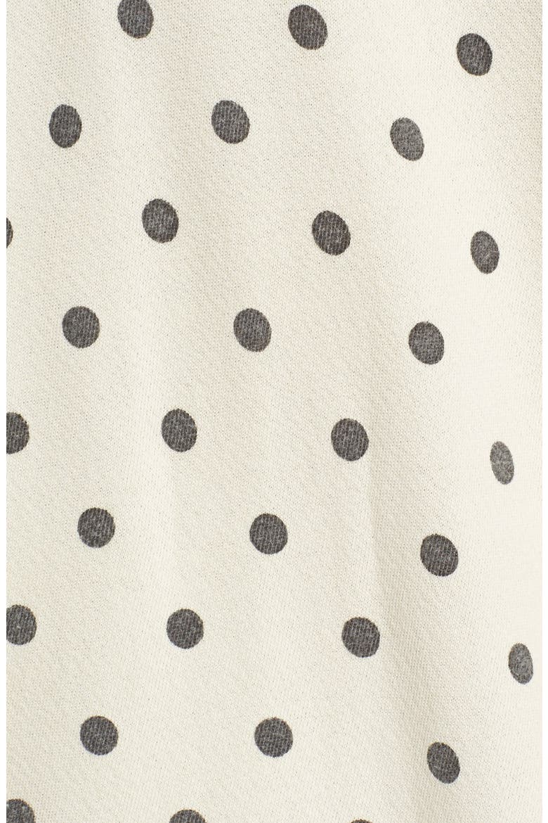 'The Polka Dot' Cotton Sweatshirt, Alternate, color, VANILLA/ BLACK POLKA DOTS