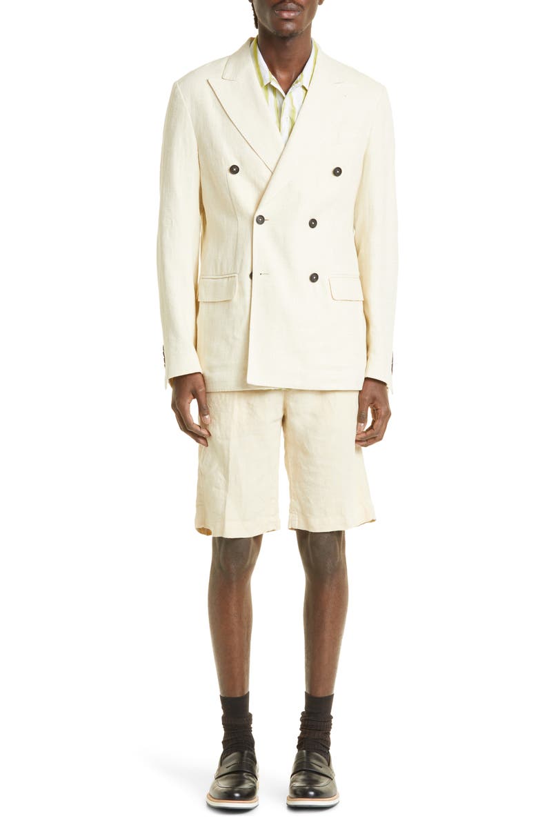 Massimo Alba Monster Double Breasted Silk & Linen Blazer, Alternate, color,