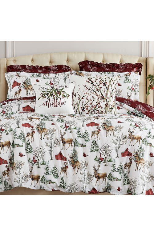Southshore Fine Linens White Christmas Oversize Holiday Comforter Set In White Christmas
