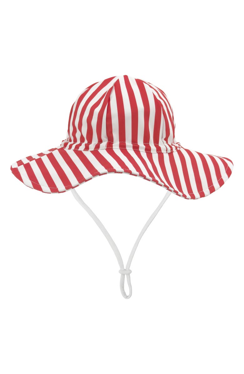 Feather 4 Arrow Kids' Poolside Stripe UPF 50+ Swim Hat, Main, color, 