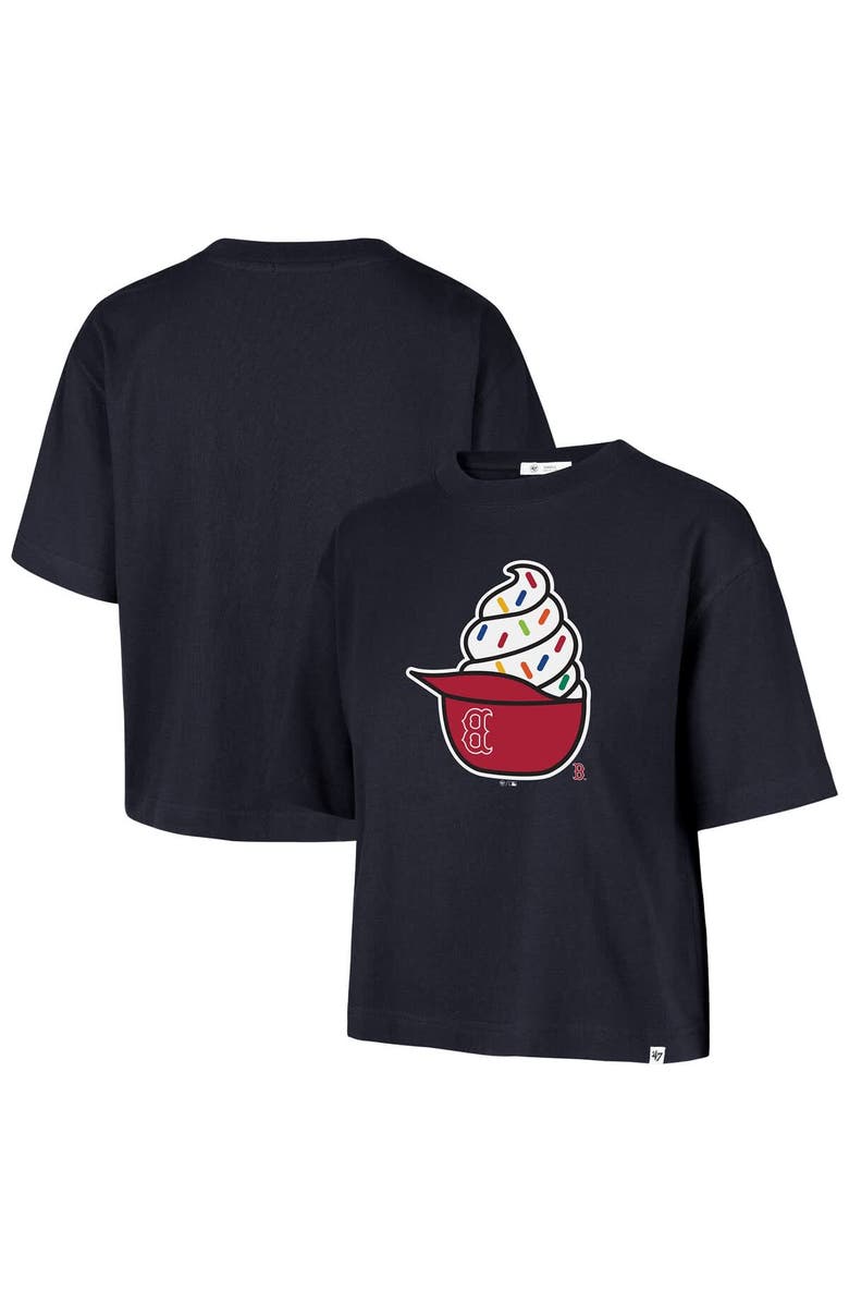 '47 Women's '47 Navy Boston Red Sox Ice Cream Helmet T-Shirt, Main, color, Navy