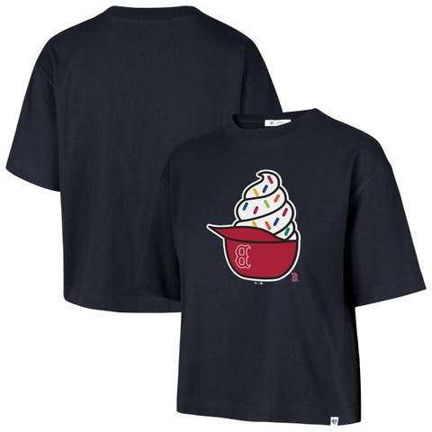Women's '47  Navy Boston Red Sox Ice Cream Helmet T-Shirt