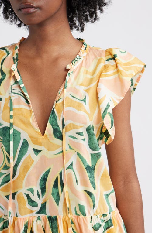 Rails Zinnia Abstract Print Cotton Dress In Yellow