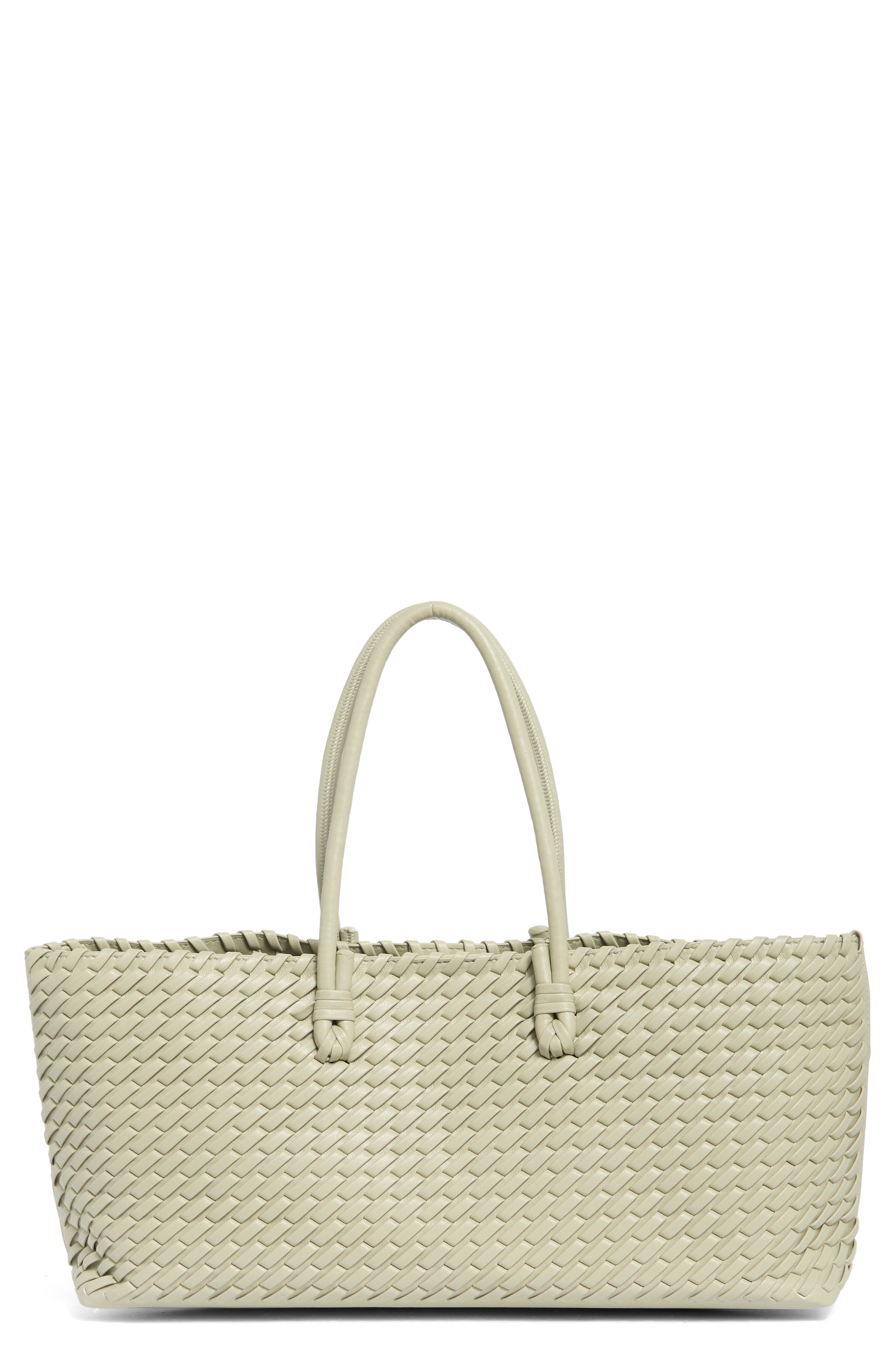 Moda Luxe Woven Stitch Shoulder Bag In Green
