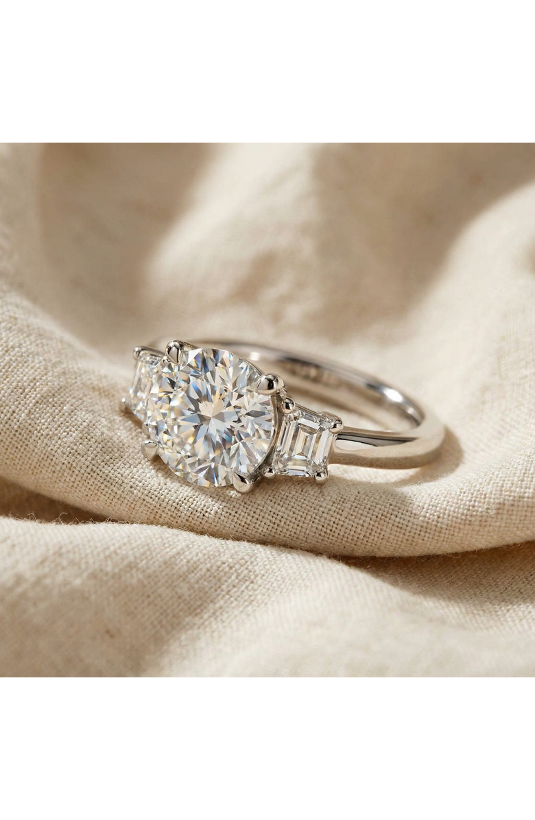 Bliss Diamond Certified 3 3/4Ct Kiran Diamond Engagement Ring 14k Gold, Alternate, color, 14K White Gold