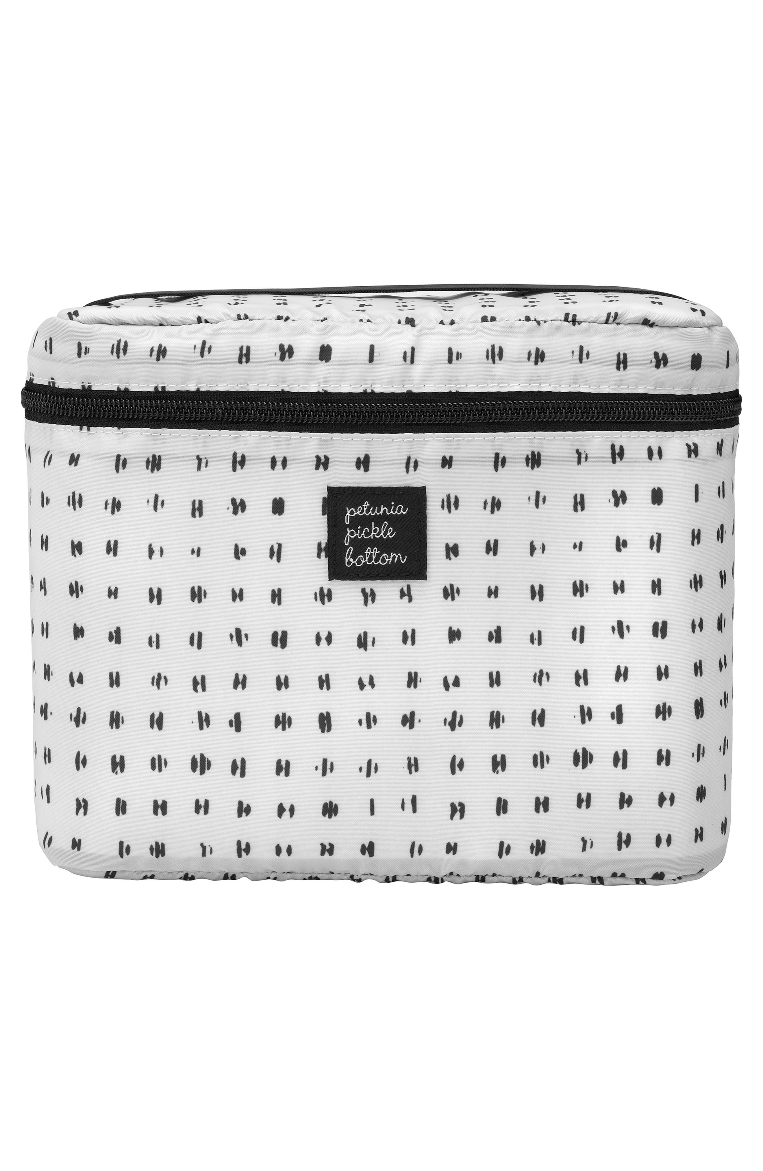 Petunia Pickle Bottom Prompt Checker Stitch Print 4-Piece Breast Pump Storage Kit, Alternate, color, Quill