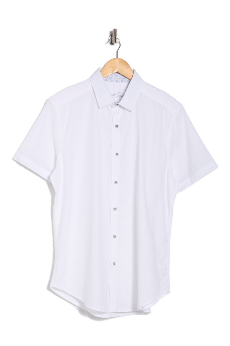 Stellman Short Sleeve Woven Shirt, Alternate, color, WHITE