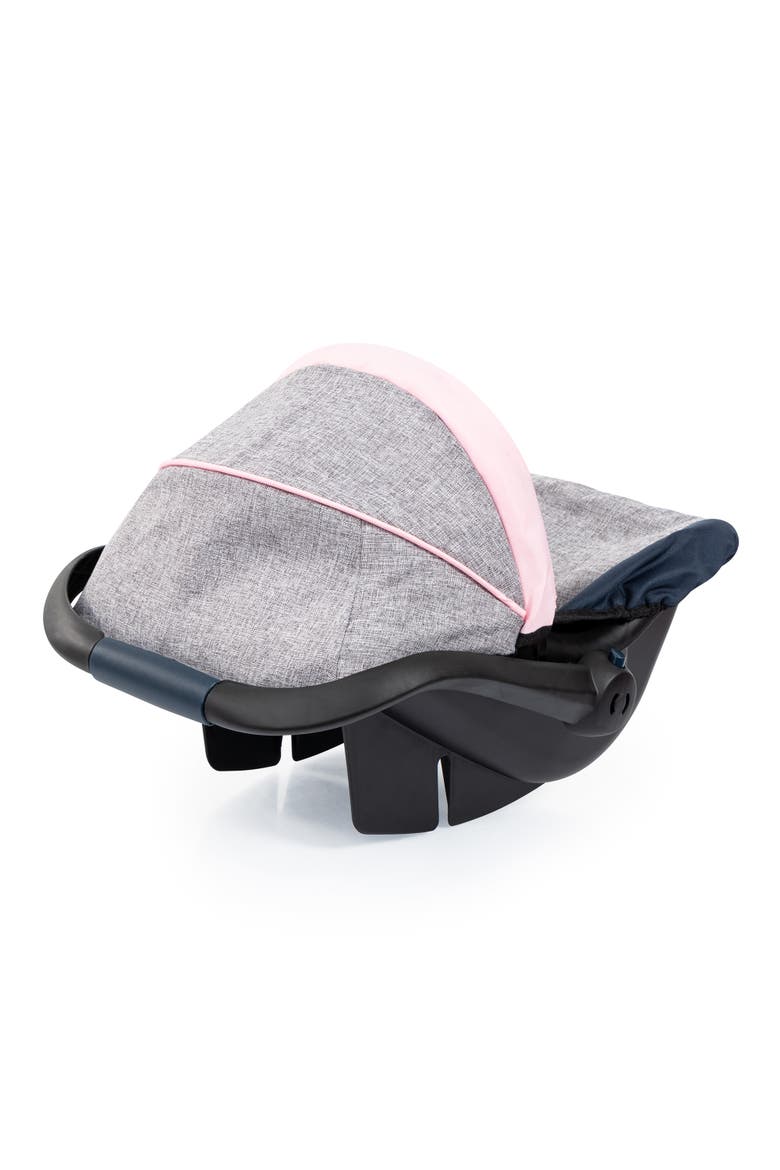 Car Seat Grey, Blue, Pink Butterfly Fits Dolls Up To 18 Inch, Alternate, color, Multicolored