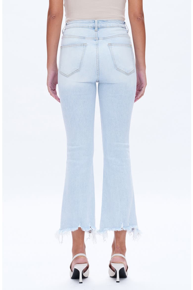 High Waist Fray Hem Ankle Flare Jeans, Alternate, color, LIGHT BLUE