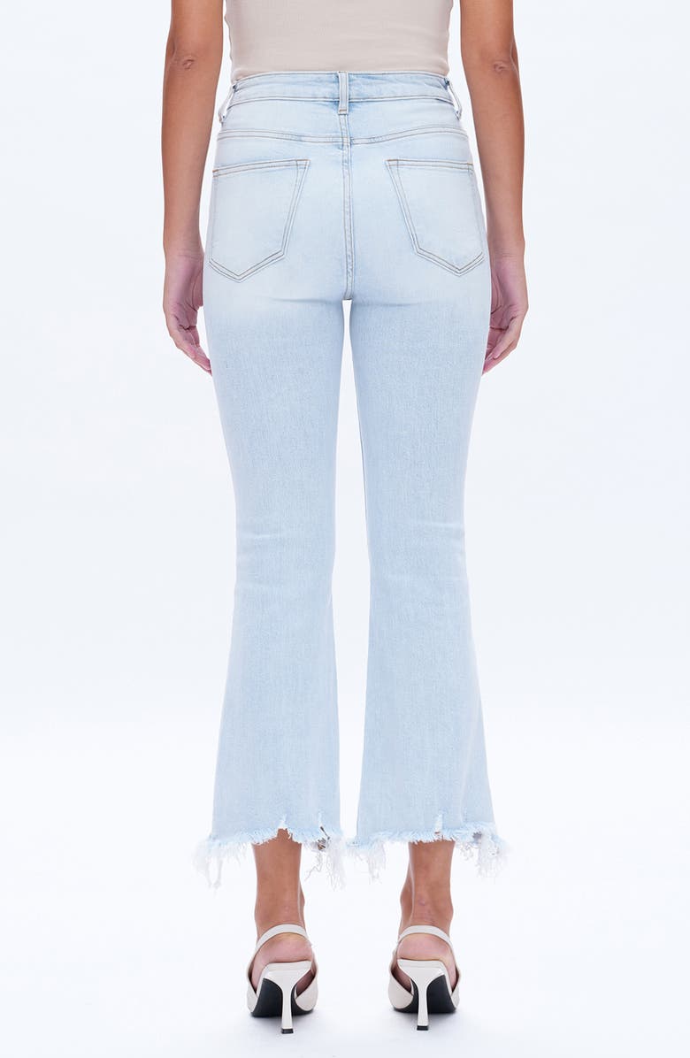 Bayeas High Waist Fray Hem Ankle Flare Jeans, Alternate, color, Light Blue