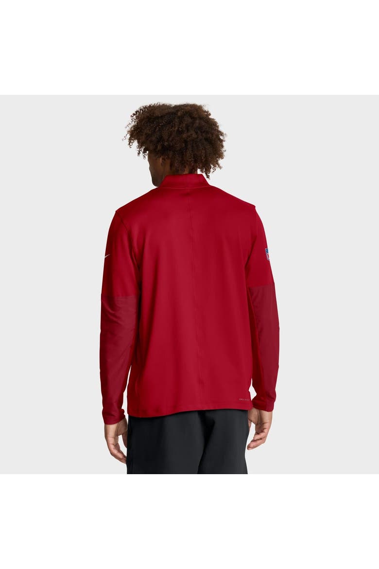 Men's Nike Scarlet San Francisco 49ers Sideline Dri-FIT Half-Zip Pullover, Alternate, color, Scarlet