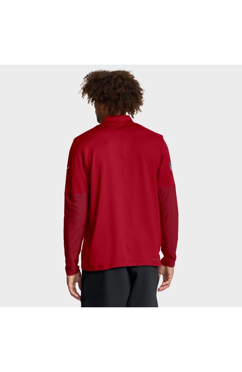 Nike Men's Nike Scarlet San Francisco 49ers Sideline Dri-FIT Half-Zip Pullover, Alternate, color, Scarlet