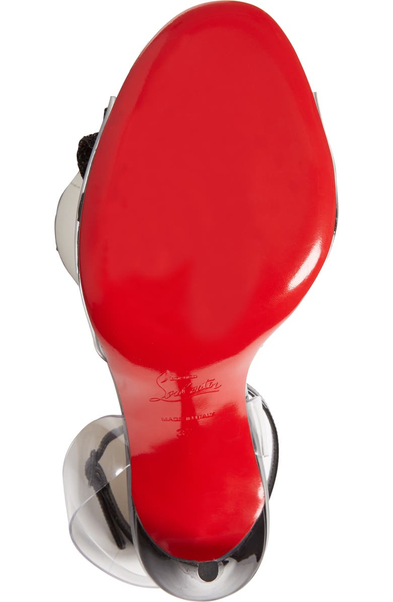 Christian Louboutin Fossiliza Clear Ankle Strap Sandal, Alternate, color,