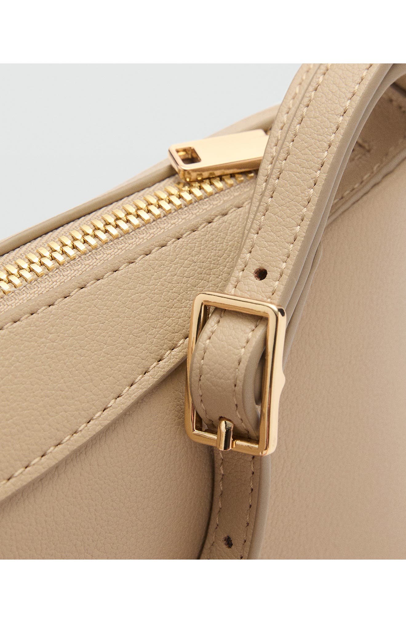 MANGO Faux Leather Shoulder Bag, Alternate, color, 