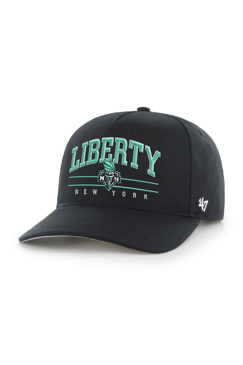 Men's '47 Black New York Liberty Roscoe Hitch Adjustable Hat, Main, color, Black