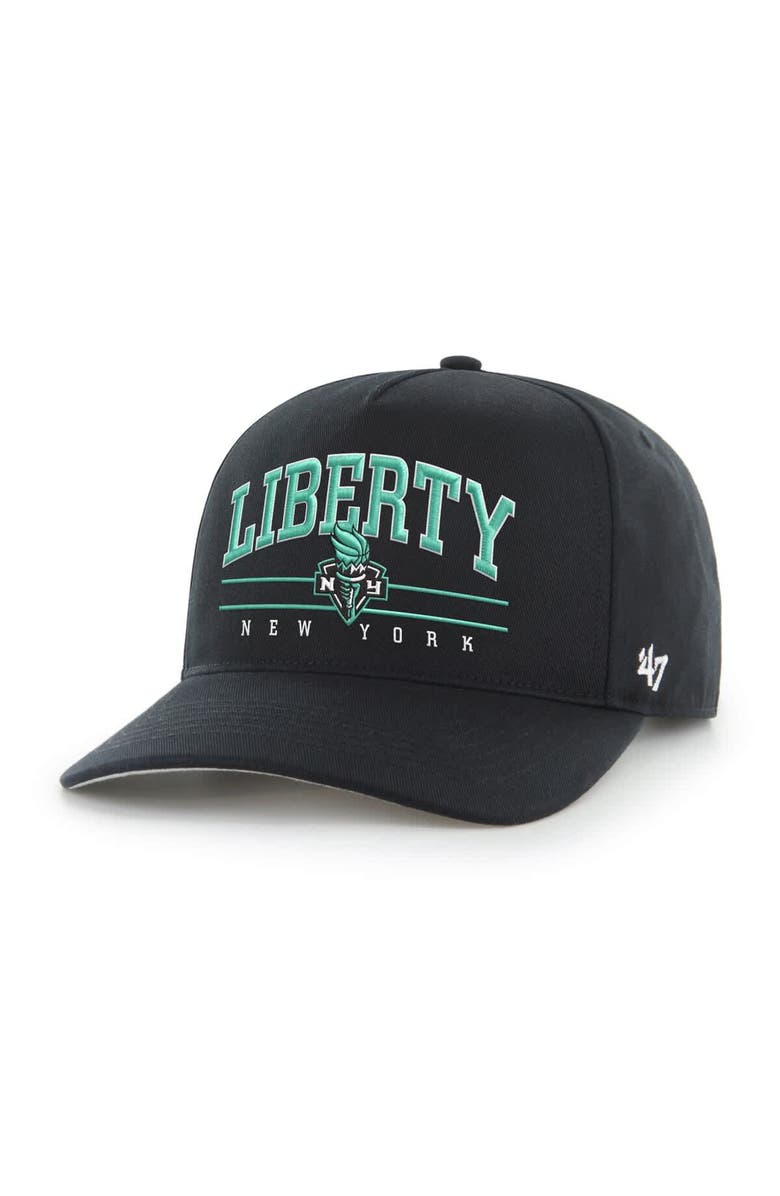 '47 Men's '47 Black New York Liberty Roscoe Hitch Adjustable Hat, Main, color, Black