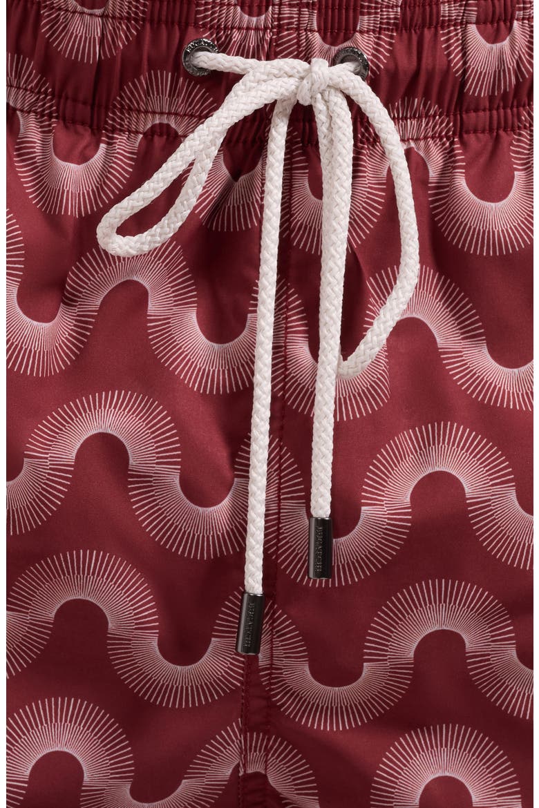 Cruz Print Swim Trunks, Alternate, color, RIO RED