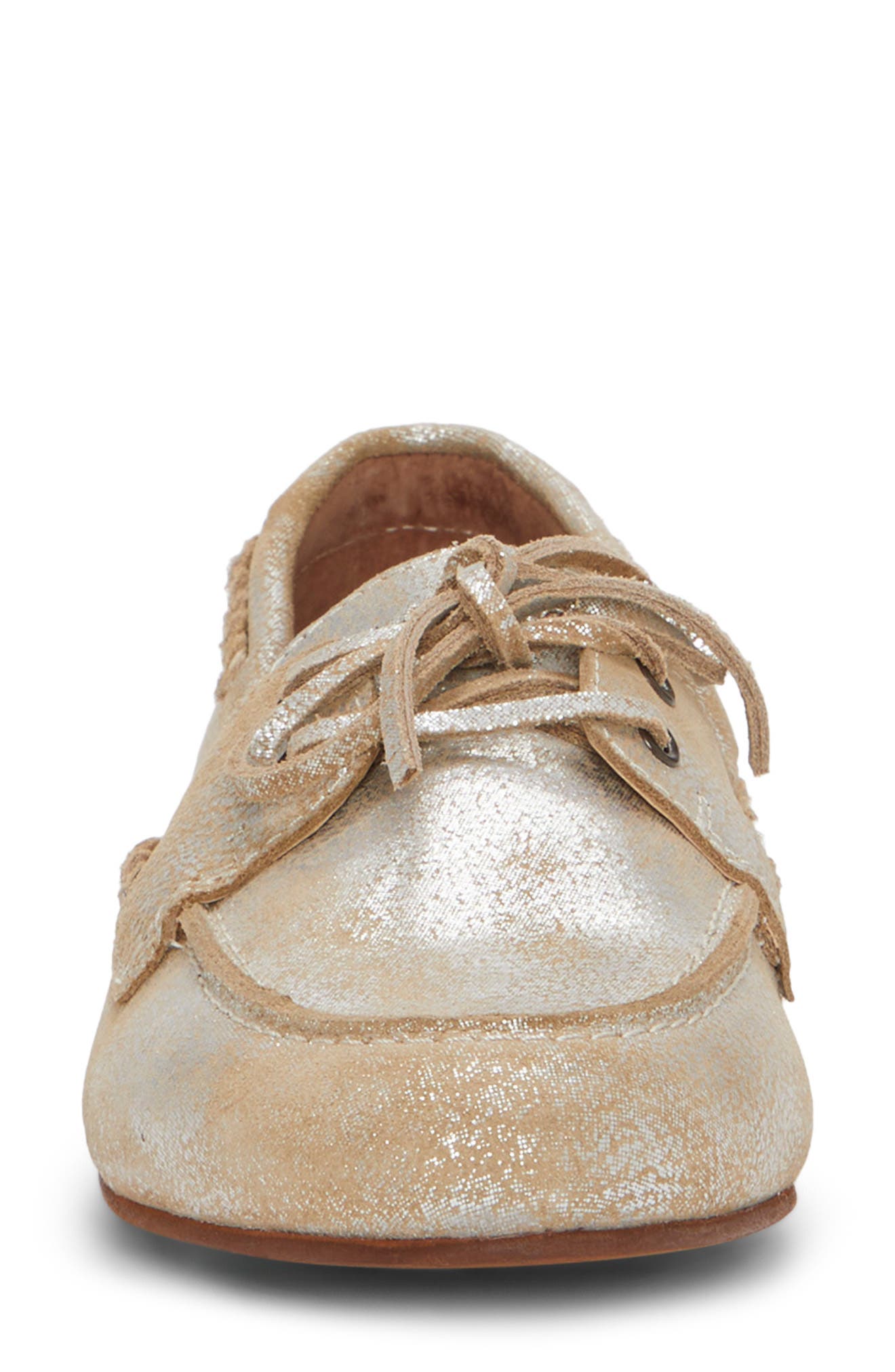 Lucky Brand Tineera Boat Shoe, Alternate, color, Silver Foil Print