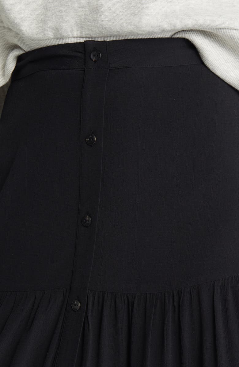 Scotch & Soda Tiered Button Front Midi Skirt, Alternate, color, 