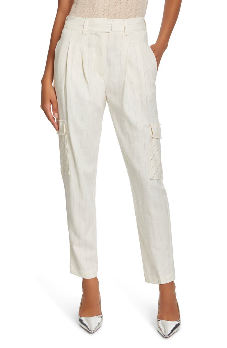 Sam Edelman Laila Pleated Tapered Cargo Pants, Main, color, 