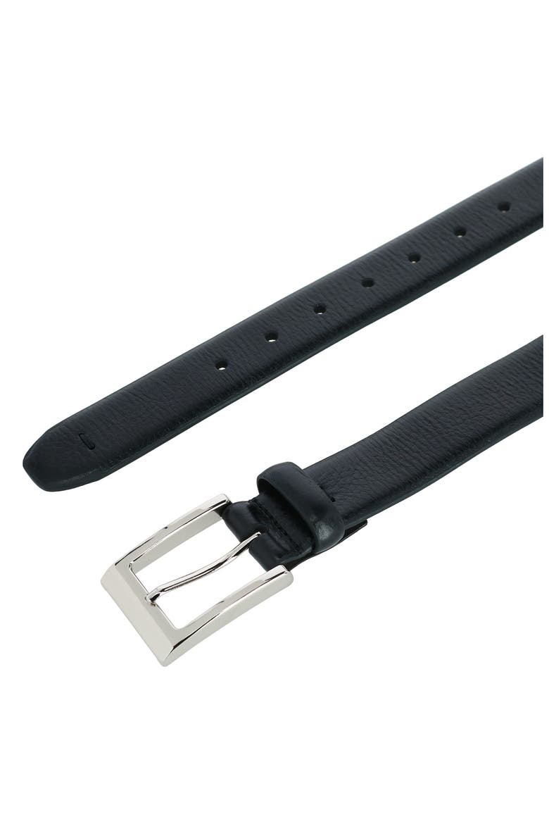 Pebble Grain Leather Belt, Alternate, color, BLACK-001