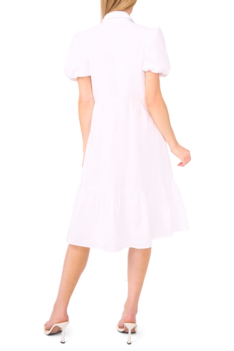 Puff Sleeve Bow Dress, Alternate, color, ULTRA WHITE