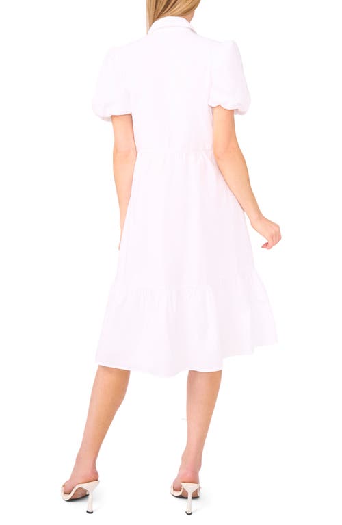 Cece Bubble Sleeve Tiered Dress