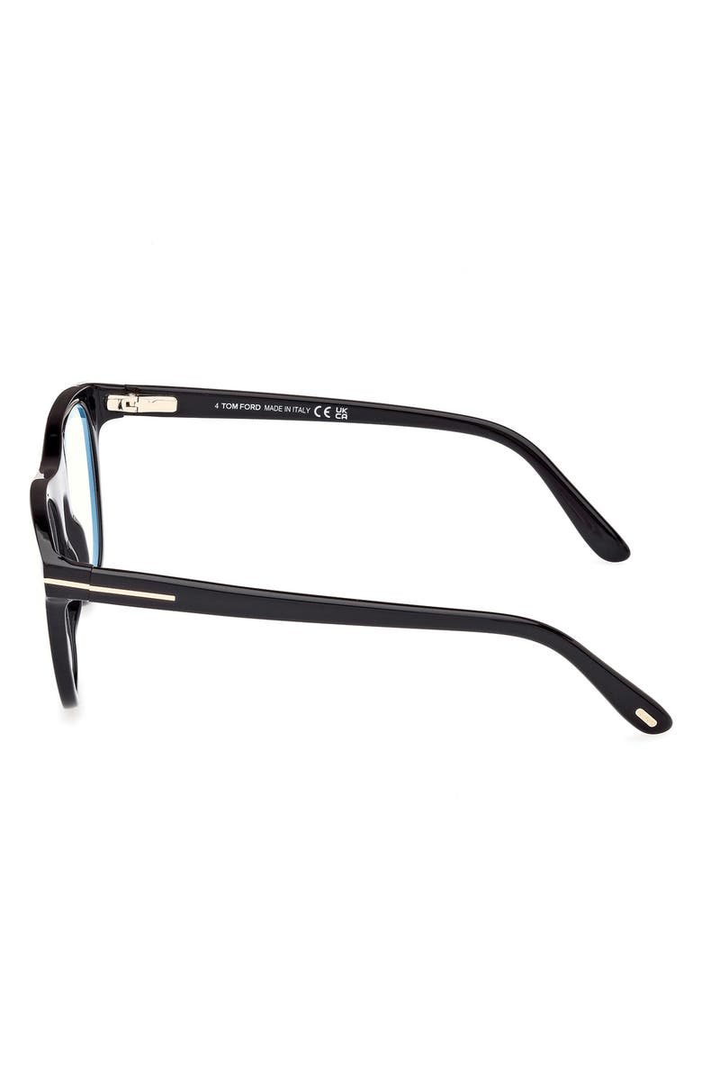TOM FORD 51mm Square Blue Light Blocking Optical Glasses, Alternate, color, 