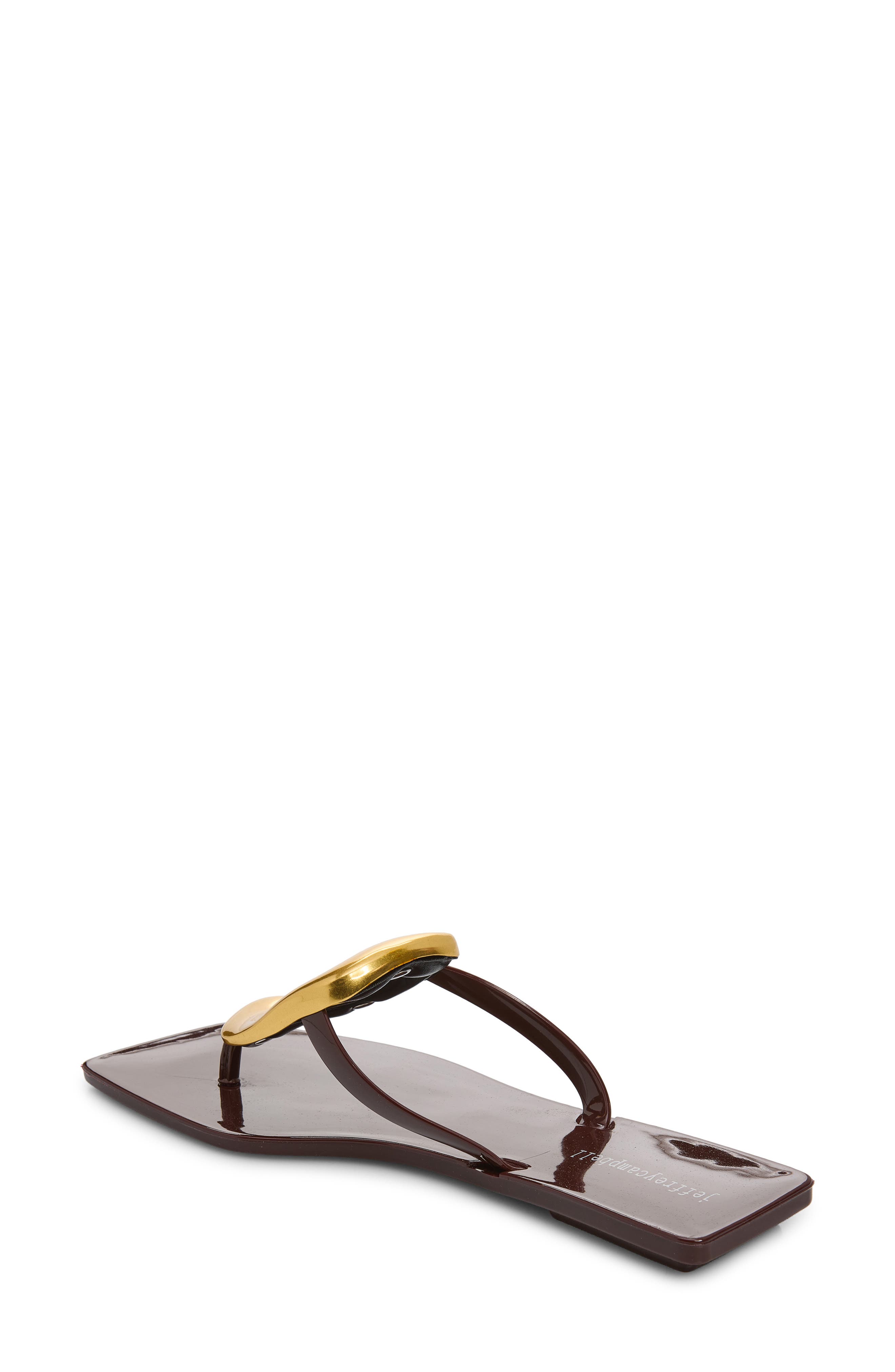 Linques Flip Flop, Alternate, color, DARK BROWN SHINY GOLD