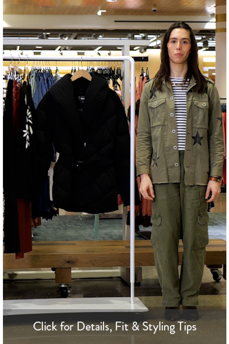 Olive Belted Quilted Down Jacket video