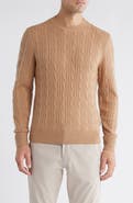BOSS Hetico Cable Stitch Virgin Wool & Cashmere Sweater
