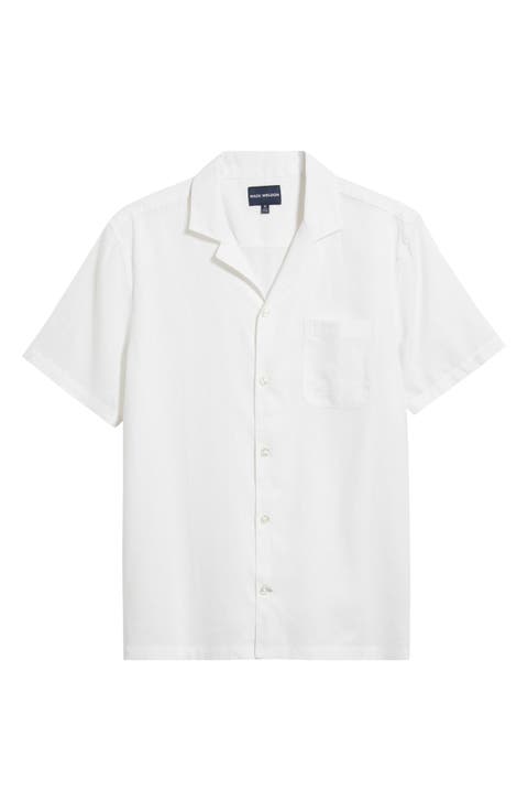 Relaxed Fit Linen Camp Shirt