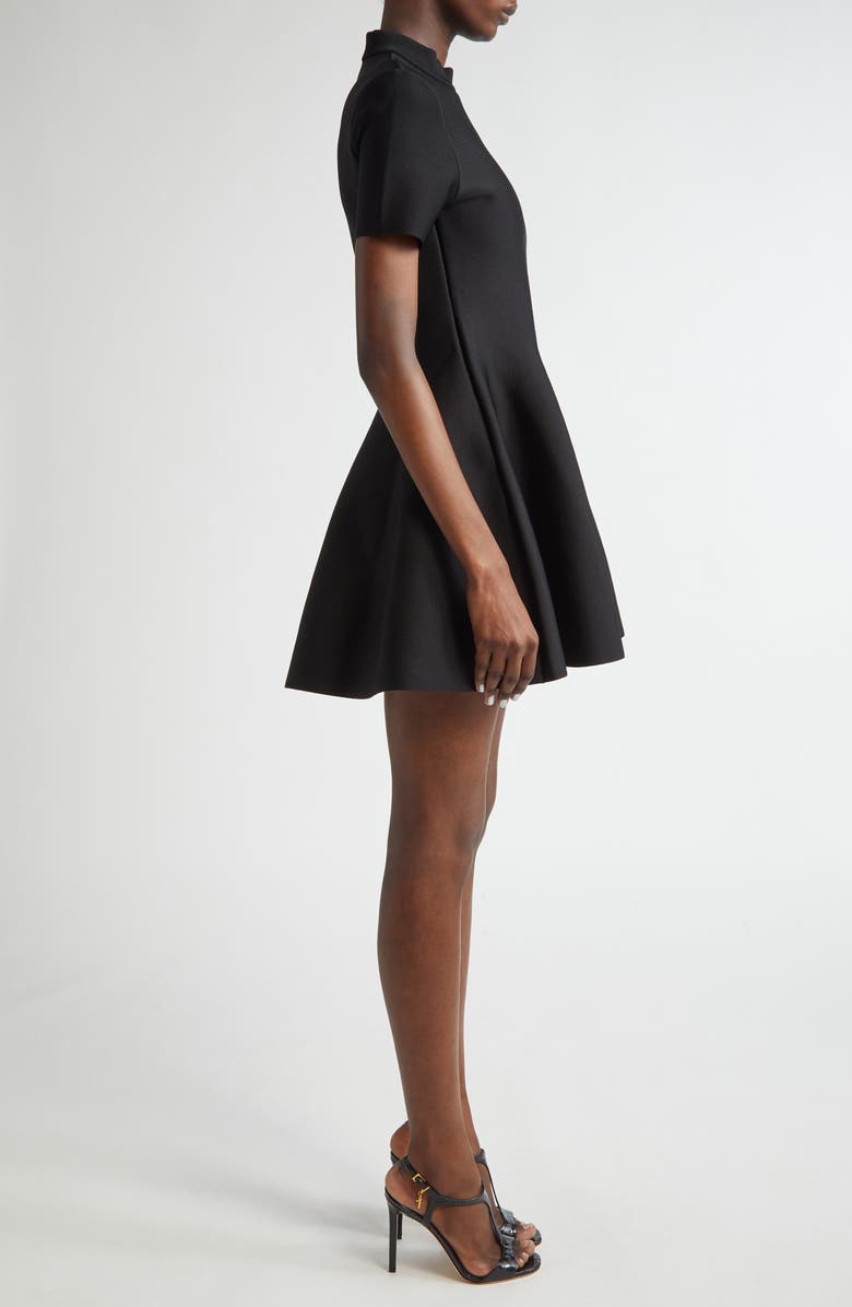 TOM FORD Short Sleeve Skater Dress, Alternate, color, Lb999 Black
