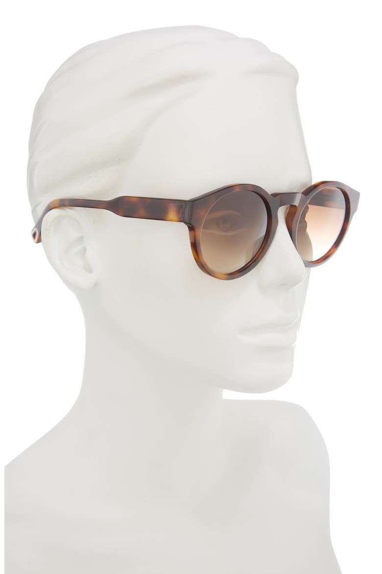 52mm Round Sunglasses, Alternate, color, HAVANA HAVANA BROWN