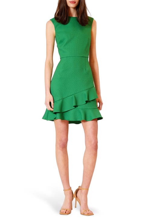 Double Flounce Sleeveless Dress